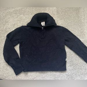 The North Face Women’s Cotton Wool Knitted sweater Size S zip hiking apparel